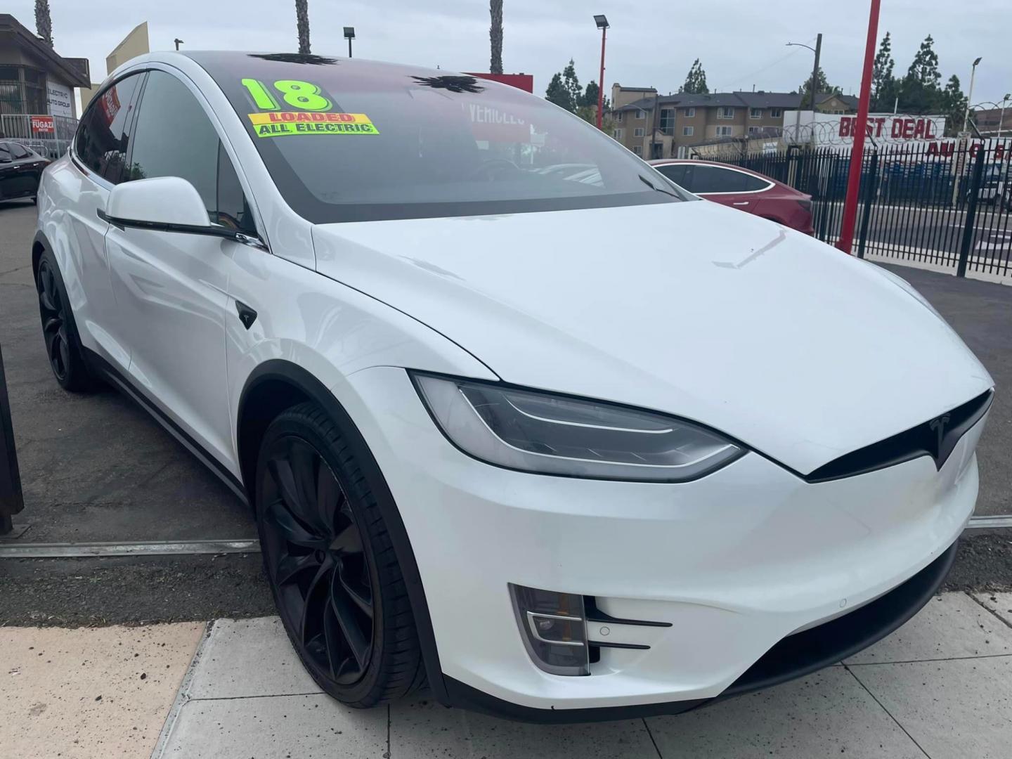 2018 WHITE /BLACK Tesla Model X (5YJXCAE28JF) , located at 744 E Miner Ave, Stockton, CA, 95202, (209) 944-5770, 37.956863, -121.282082 - Photo#0